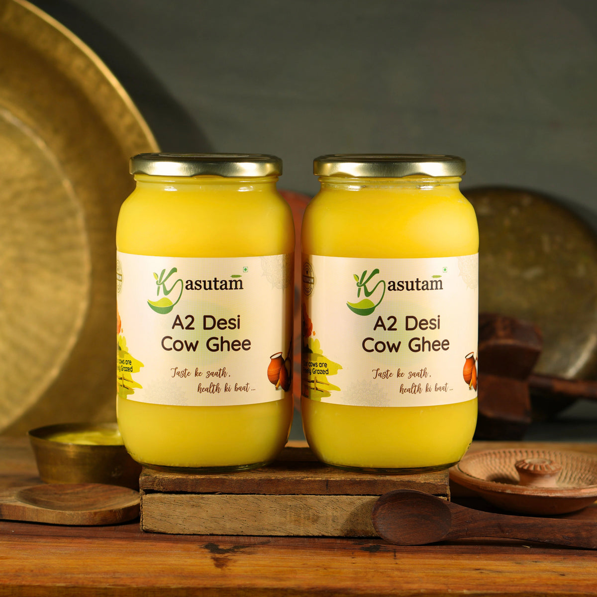 2 Liter A2 Cow Ghee with Free Rajasthani Laal Mirch Chutney 200 gm