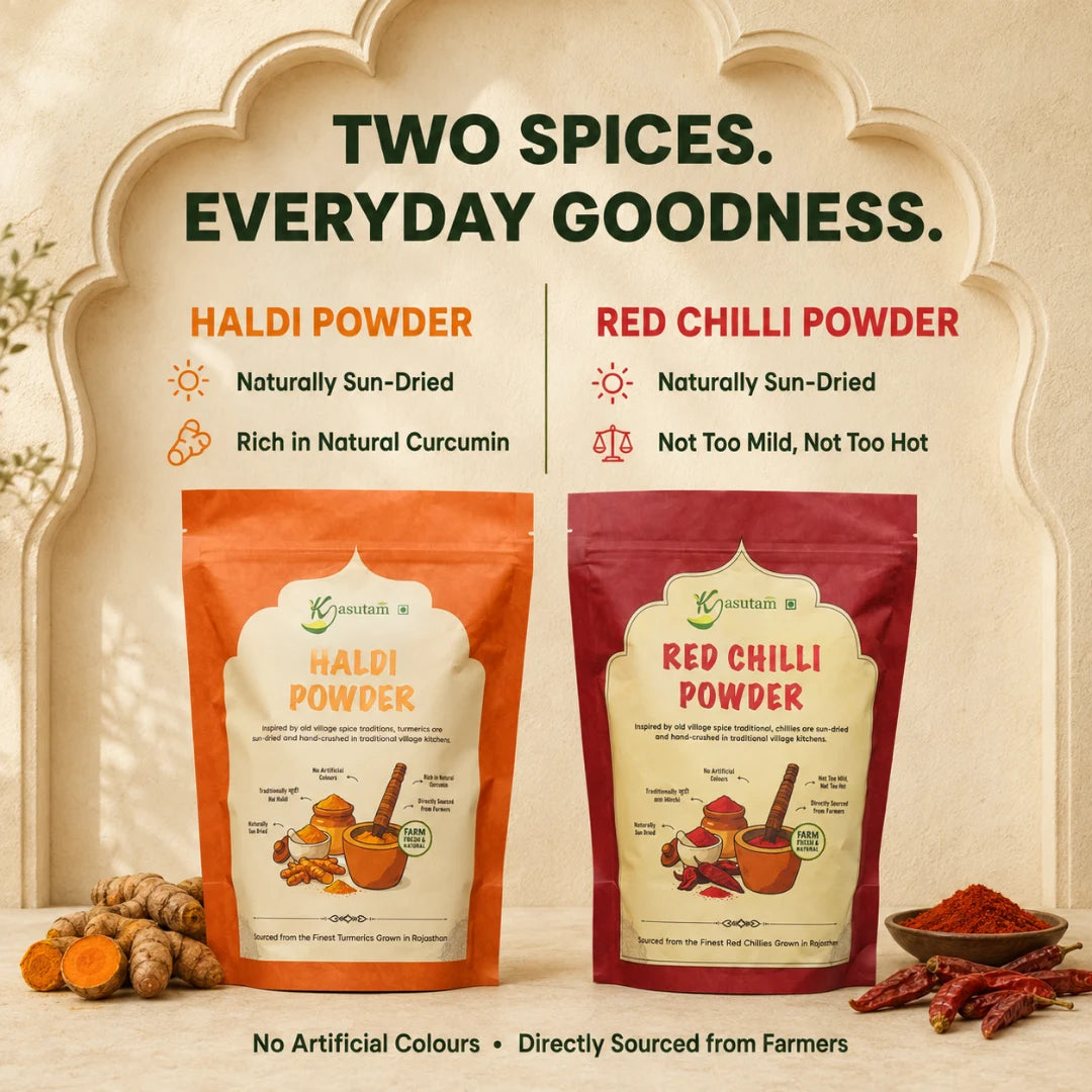 Kasutam Haldi & Lal Mirch Powder Combo ( 500 - 500 Gram)