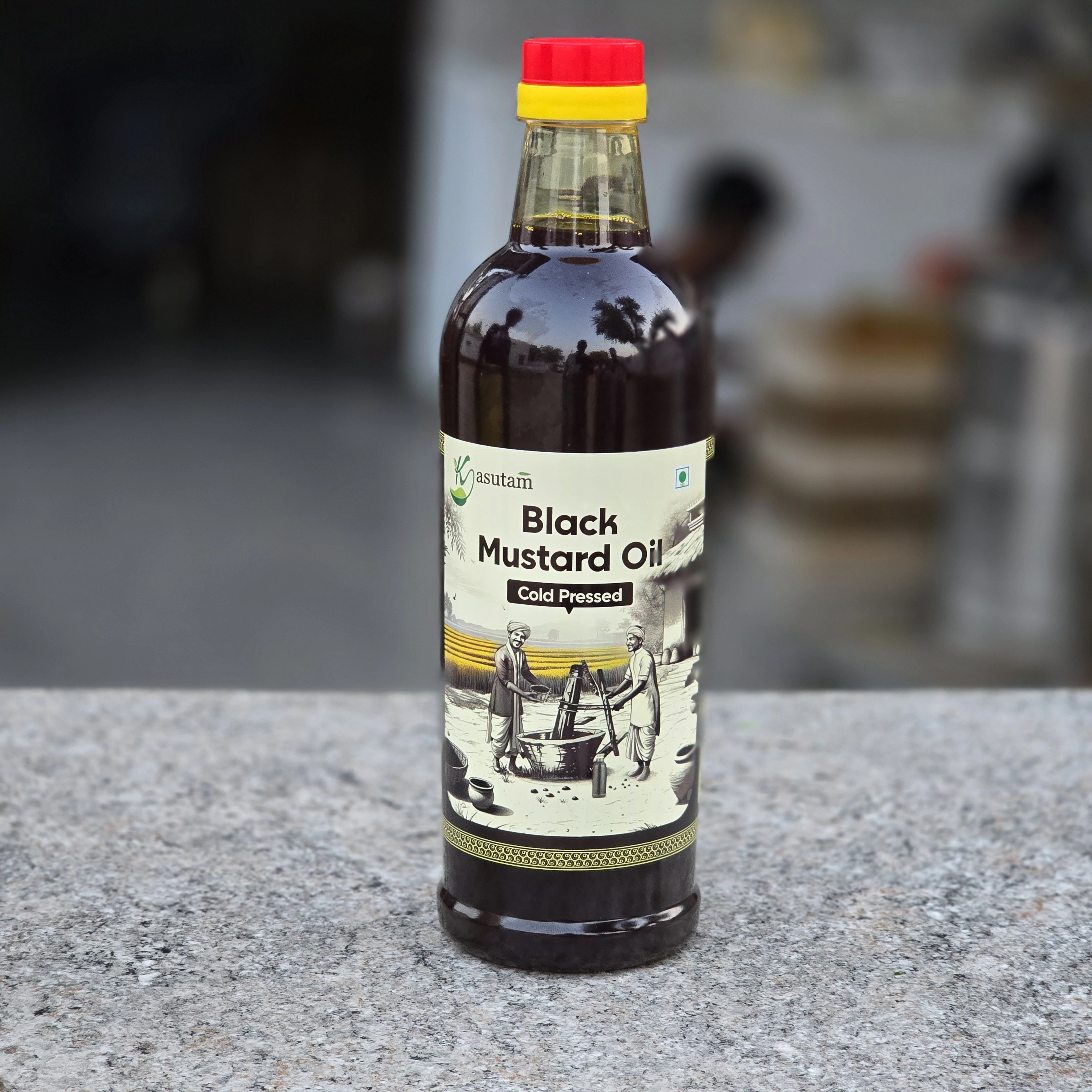 Kachi Ghani Black Mustard Oil 1 Liter Bottle